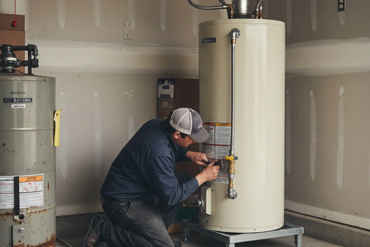 Water heater and shutoff valve replacement in Navasota